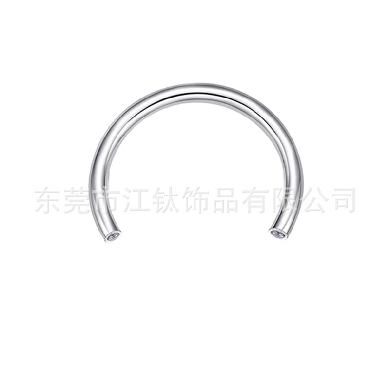 G23 Titanium Alloy 18G 1.0mm Horseshoe Ring Ear Bone Nail Inner Thread C Ring Body Piercing Jewelry - Image 5