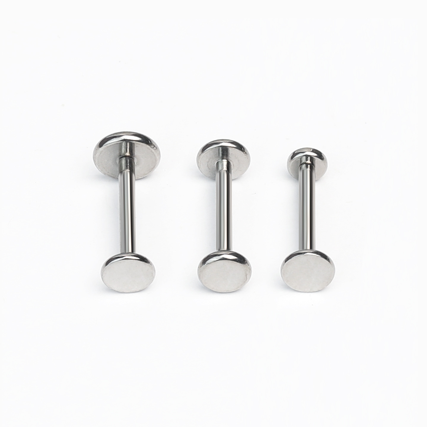 F136 Titanium Flat Lip Stud Labret Internally Threaded 0.9mm Round Disc Head Ear Bone Piercing Jewelry - Image 4