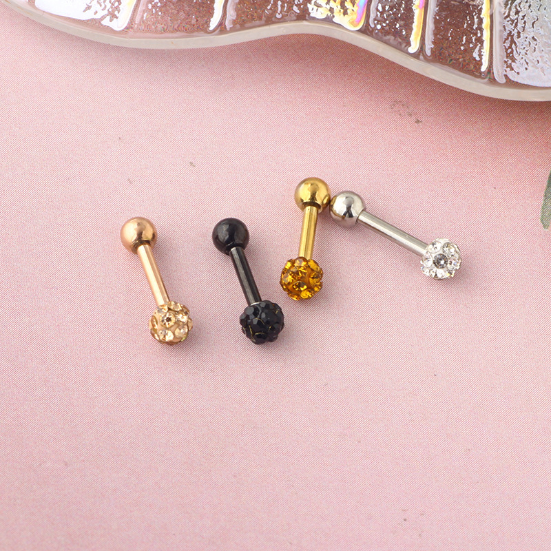 European American Simple Auricle Fashion Earrings All-Match Ear Bone Women's Ear Jewelry Titanium Steel Ear Needle Earrings Cartilage - Image 2