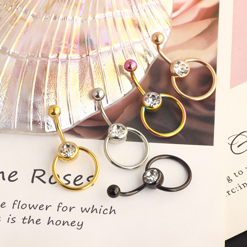 Korean Style Stainless Steel Belly Button Ring with Tulip Design - Navel Piercing Jewelry Wholesale - Image 4