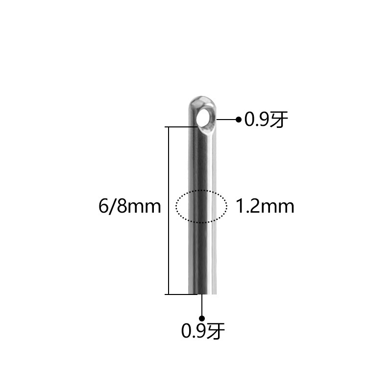 F136 Titanium Alloy Side Threaded Earrings Side Threaded Lip Nail Rod 0.9 Tooth Rod Small Base Internally Threaded Accessories - Image 2