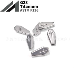F136 Titanium Personalized Cross Coffin Plate Earrings Nose Nails Ear Bone Nails Cochlear Nails G23 Titanium Alloy Piercing Jewelry