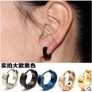 Geometric 316L Surgical Steel Earrings for Men Women Fashion Simple Baroque Studs Light Luxury Style