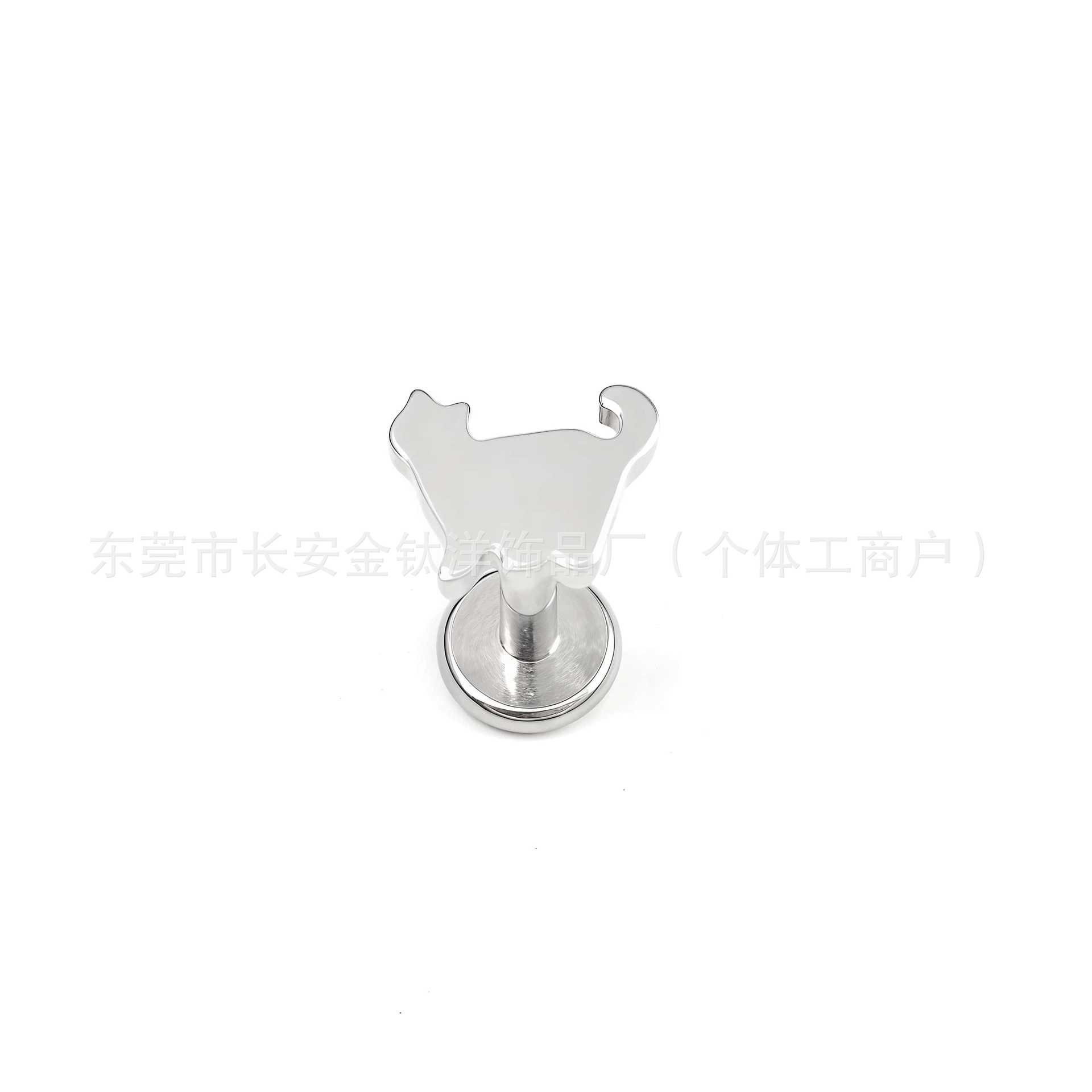 F136 Titanium Cute Chubby Cat Kitten Earrings Cat Lip Studs G23 Titanium Alloy Body Piercing Jewelry Ear Cartilage Studs - Image 3