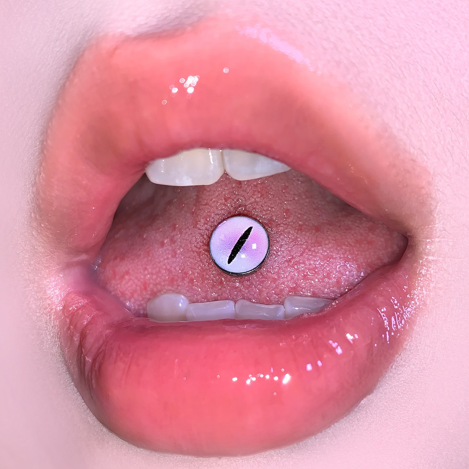 Hot selling 5 colors gradient magic pupil eye tongue barbell 316L surgical steel tongue piercing jewelry for women men wholesale - Image 3