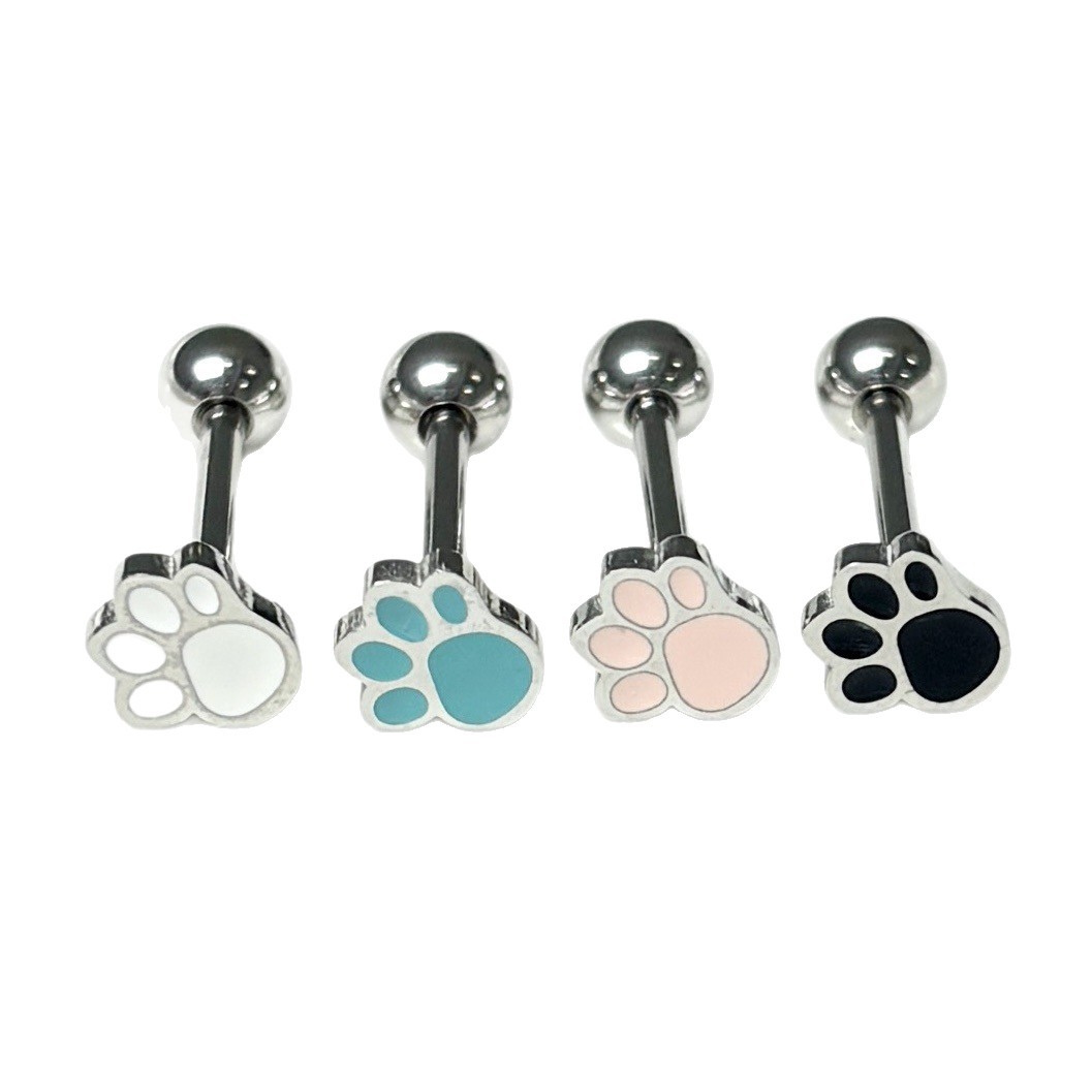 Dropping Oil Cute Cat Claw Tongue Barbell 316L Surgical Steel External Thread Sweet Tongue Piercing Jewelry Wholesale - Image 5