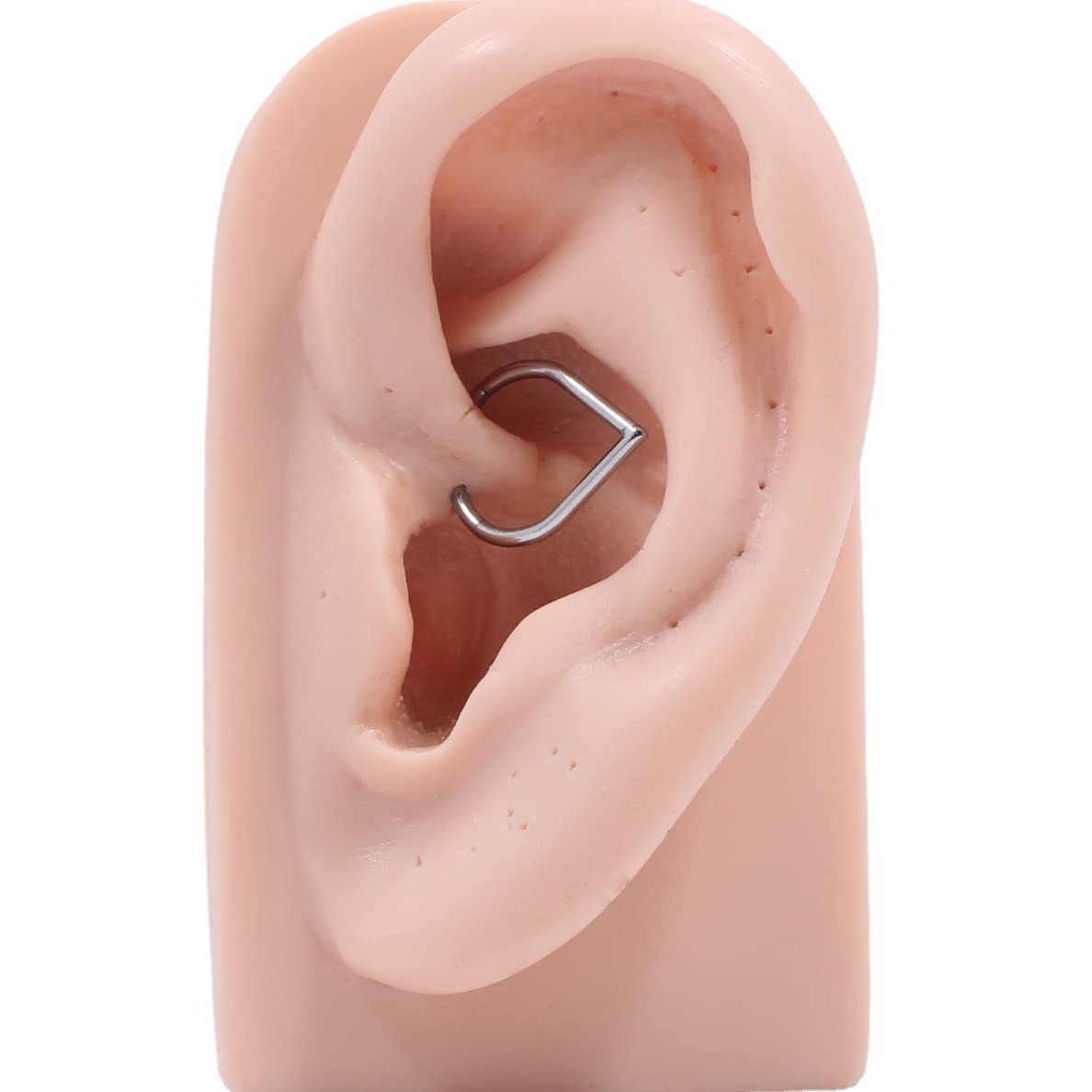 G23 Titanium Alloy Water Drop Nose Ring Closed Ring Open Ring Earring Nose Nail Ear Buckle Puncture Jewelry Vacuum Plating - Image 3