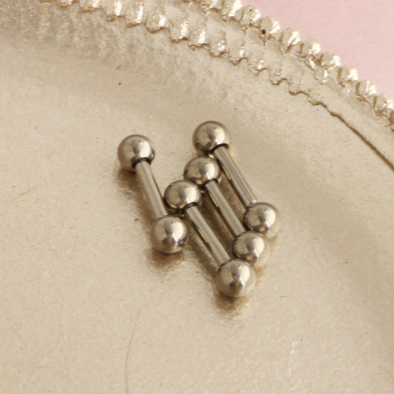 G23 Titanium 6mm Lip Nail Rod Ball Tongue Nail Flat Bottom Rod Ear Nail Titanium Alloy Body Piercing Jewelry - Image 5