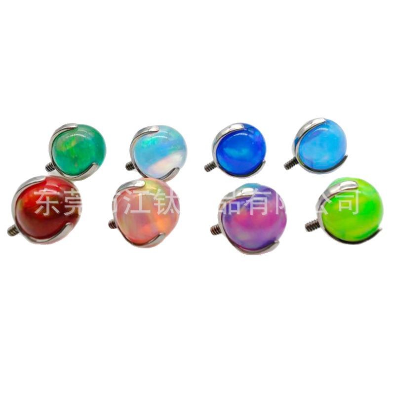 G23 Titanium Jelly Australian Treasure Ball Tongue Stud - ASTM F136 Implant Grade Tongue Barbell - Image 5