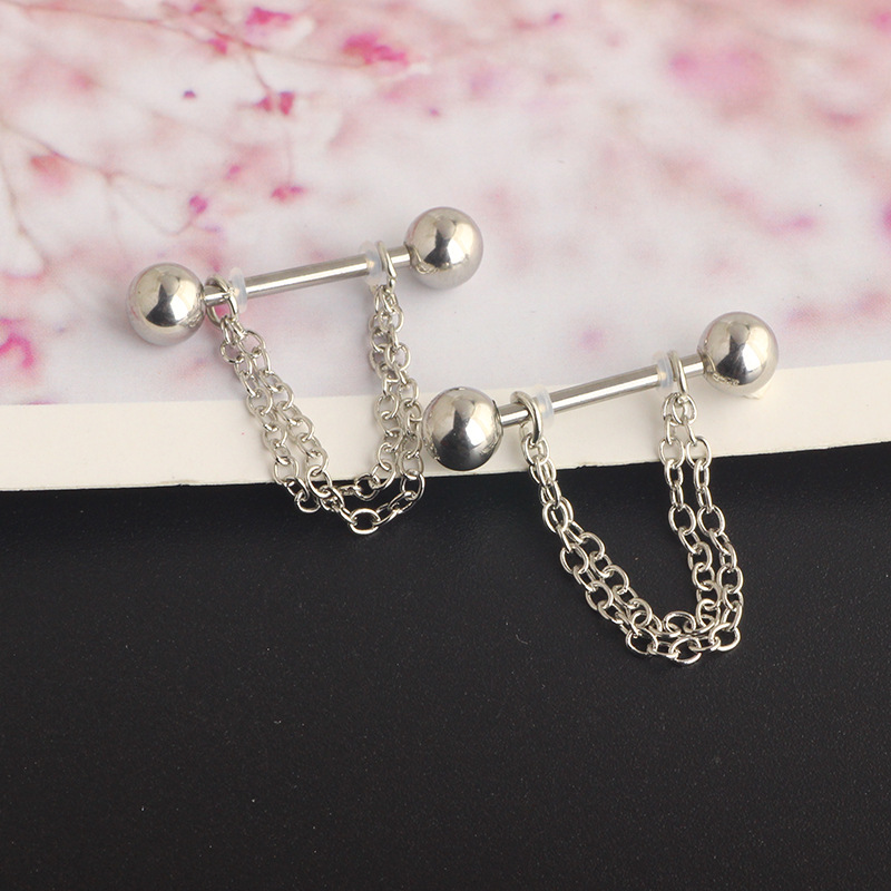 Flower Design Stainless Steel Ear Piercing Stud Gold Pointed Style for Men Women - Image 3