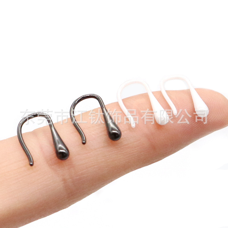 Bio-Ceramic Ear Studs All-Ceramic Ear Pin Anti-Blocking Earrings Body Piercing Jewelry - Image 3