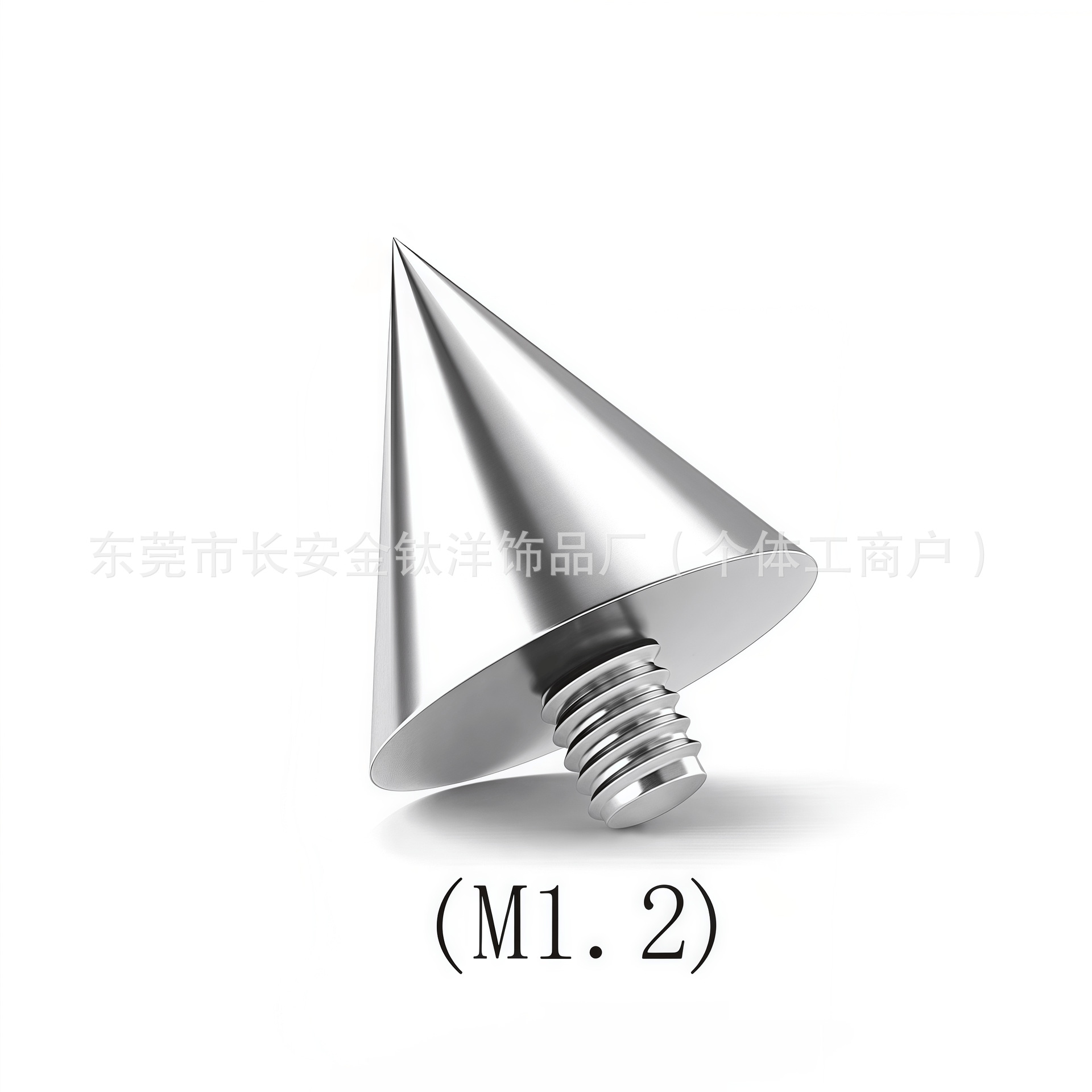 G23 Titanium Pointed Cone Devil Nail Lip Labret Stud Externally Threaded Body Piercing Jewelry - Image 3