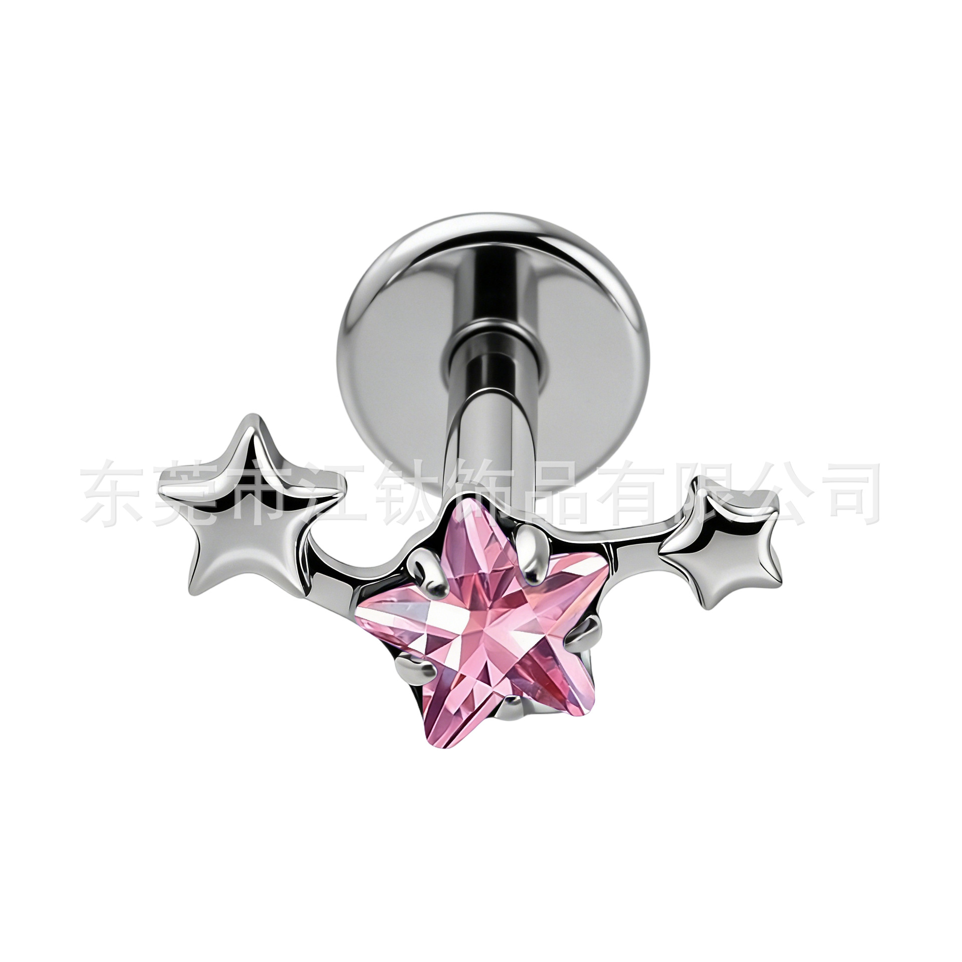 G23 Titanium Alloy Five-Pointed Star Zircon Body Piercing Ear Jewelry - 1.2x10mm Cartilage Stud - Image 5