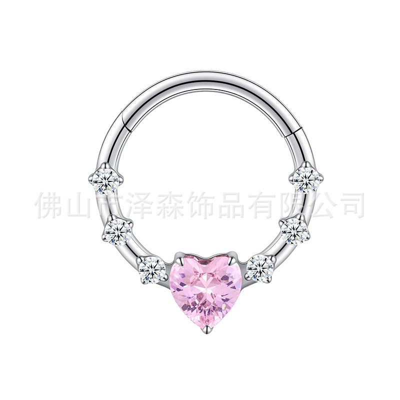 F136 Titanium Alloy Nose Ring Seamless Diamond Stud Body Piercing Jewelry 1.2x8mm - Image 4