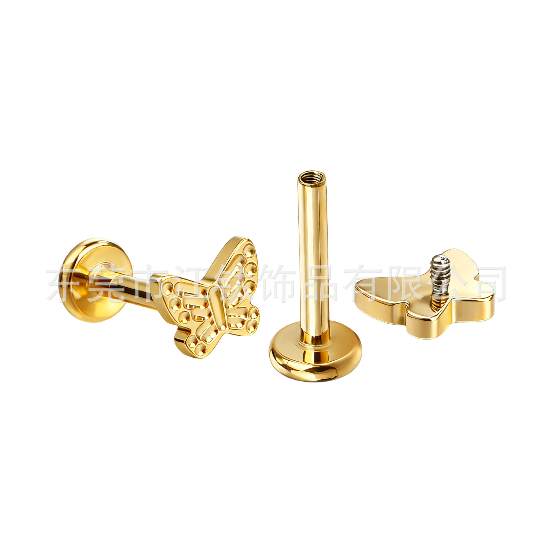 Jiangtai F136 Titanium Alloy Butterfly Insect G23 Titanium Body Piercing Ear Studs Cartilage Studs - Image 5