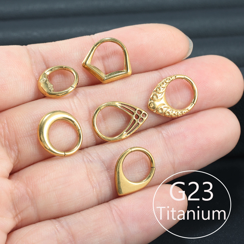 1 Piece G23 Titanium Spider Snake Moon Versatile Irregular-Shaped Nose Ring Lip Ring Body Piercing Jewelry Wholesale - Image 4