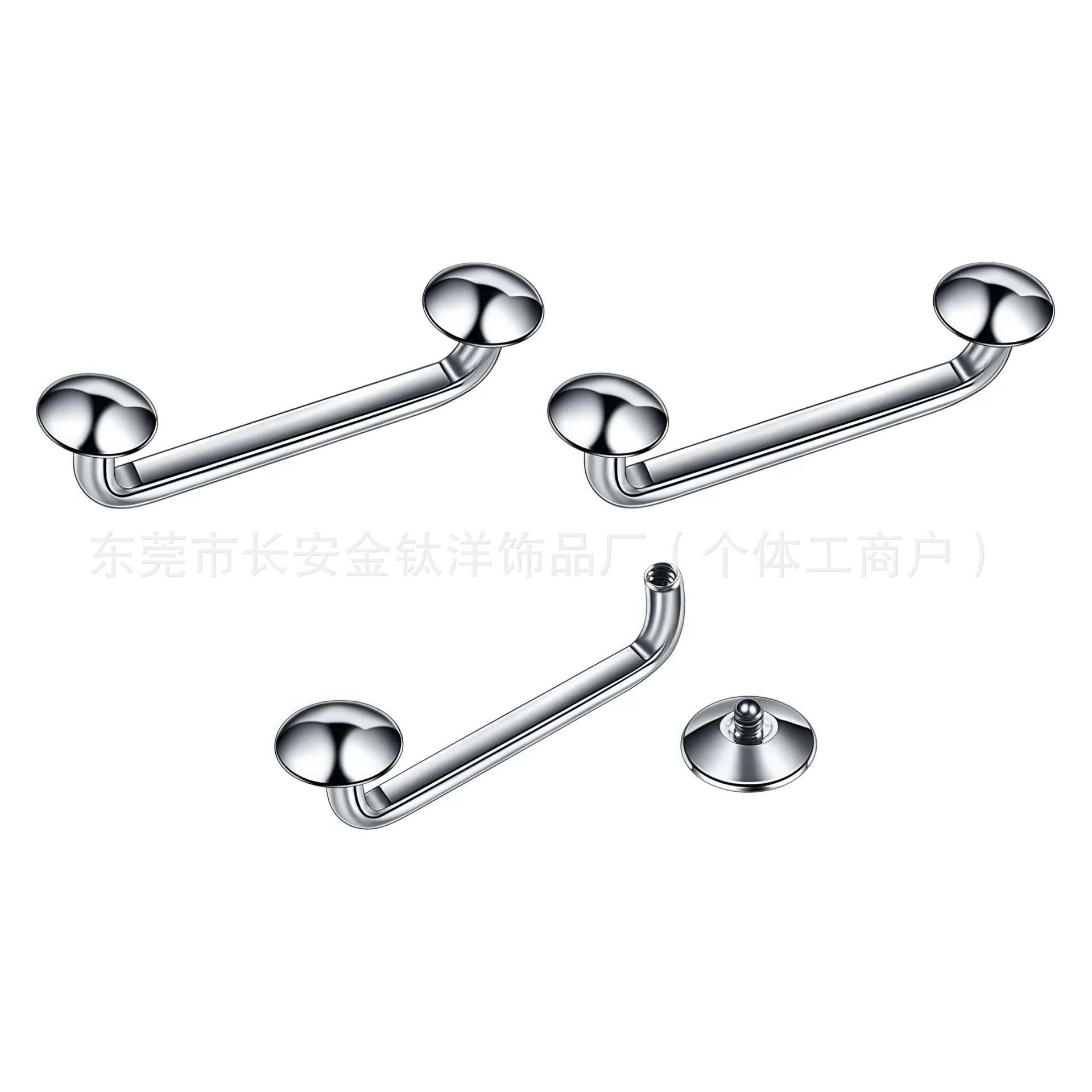 F136 Titanium Right-Angle Curved Round Base Double-Ended Implant Clavicle Nail G23 Titanium Alloy Piercing Jewelry - Image 5