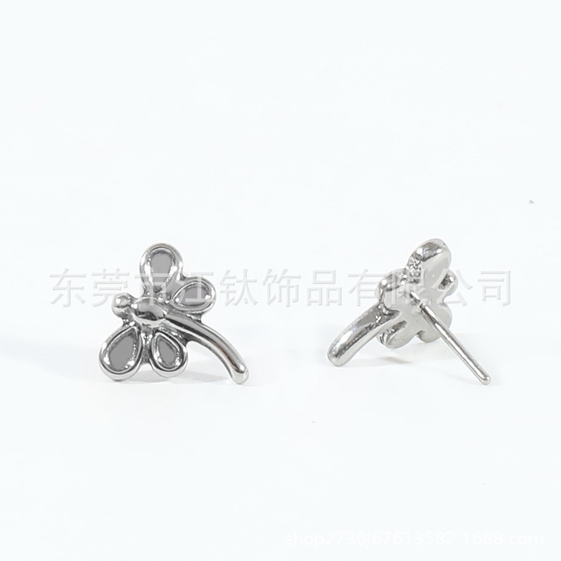 G23 Titanium Dragonfly Ear Cartilage Stud Earring - ASTM F136 Piercing Jewelry - Image 3