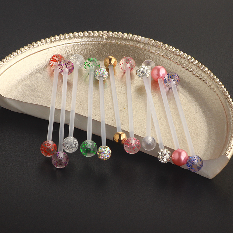 Crown 11-Piece Body Piercing Jewelry Set - Industrial Barbells, Ear Studs, Soft Rod Bridge, Ear Bone Rings - Image 2