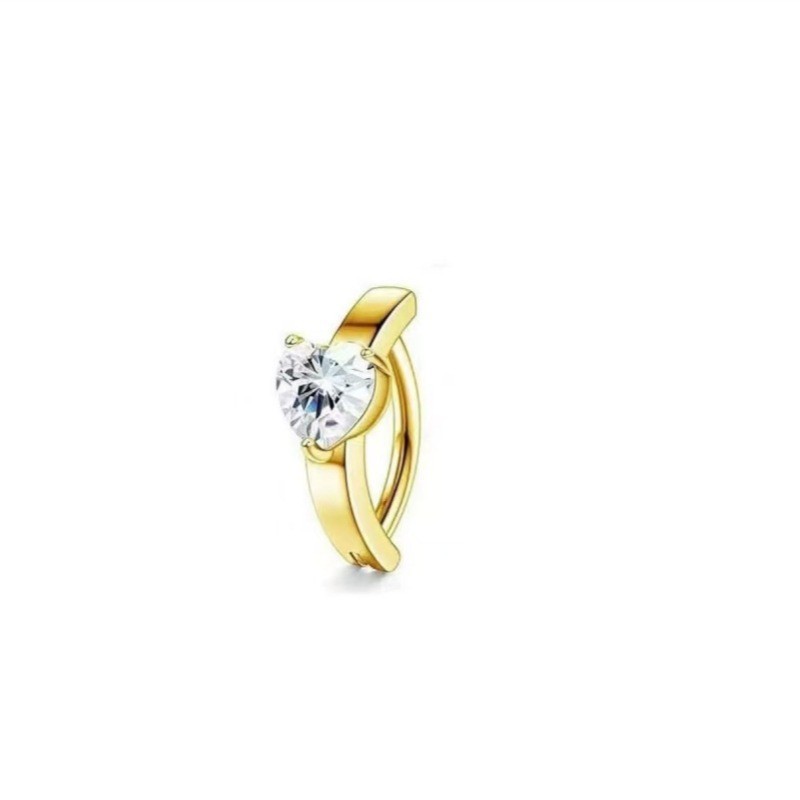 New Fashion Heart Butterfly Belly Button Ring Stainless Steel Zircon Navel Piercing Jewelry - Image 2