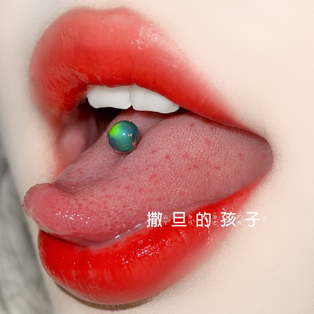 F136 Titanium Alloy Tongue Nail Nebula Opal Tongue Barbell Tongue Ring Piercing Jewelry Wholesale - Image 3