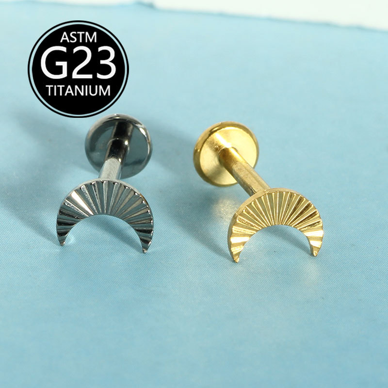 G23 Titanium Lip Piercing Stud - 6-10mm Internally Threaded Flat Back Ear Bone Nail Body Jewelry - Image 4