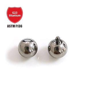 G23 Titanium Outer Wire Tooth Ball Groove 5mm Cartilage Stud Earring for Helix Tragus