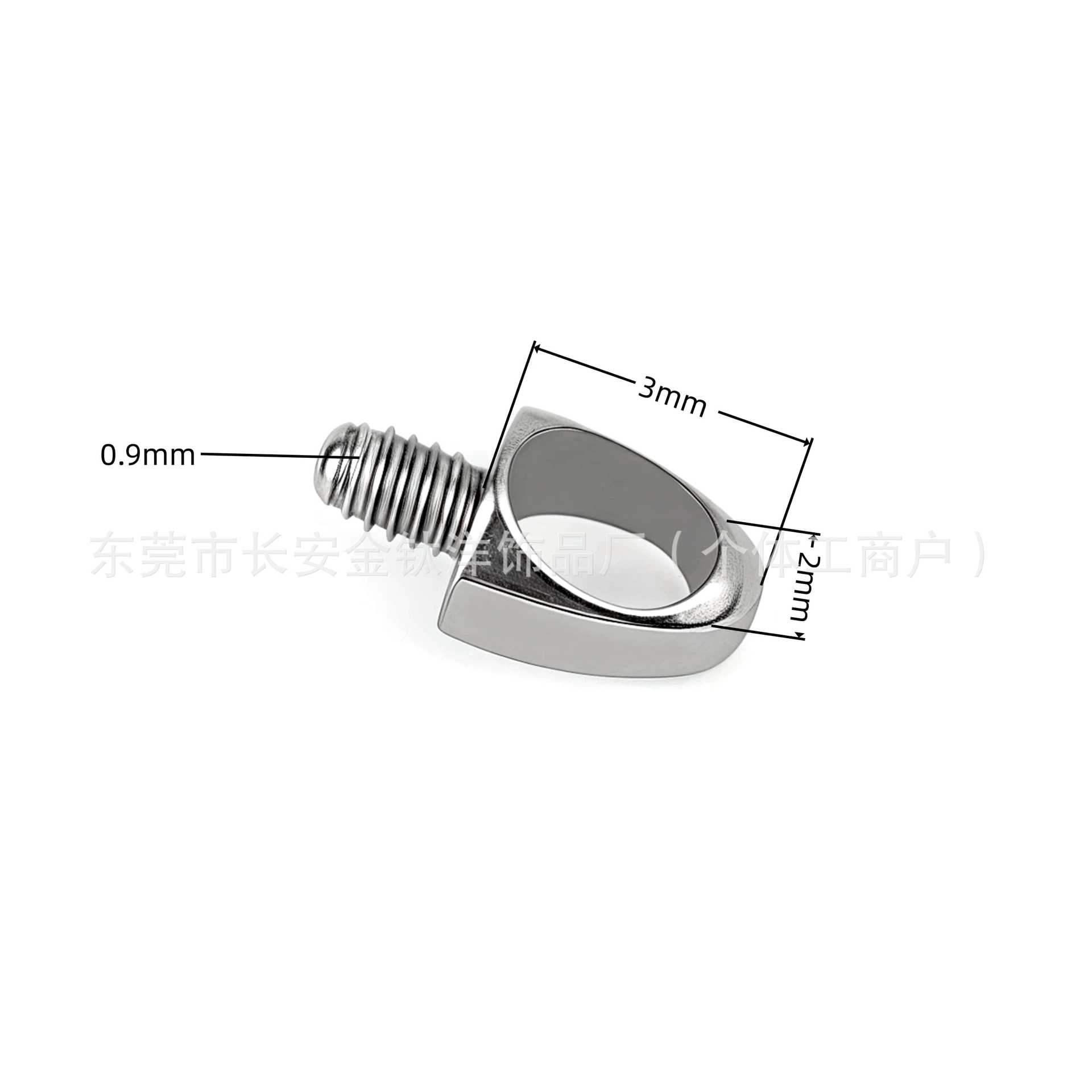 F136 Titanium DIY Bullet Head Pendant Ear Bone Nail Lip Nail Earrings G23 Titanium Alloy Piercing Jewelry - Image 3