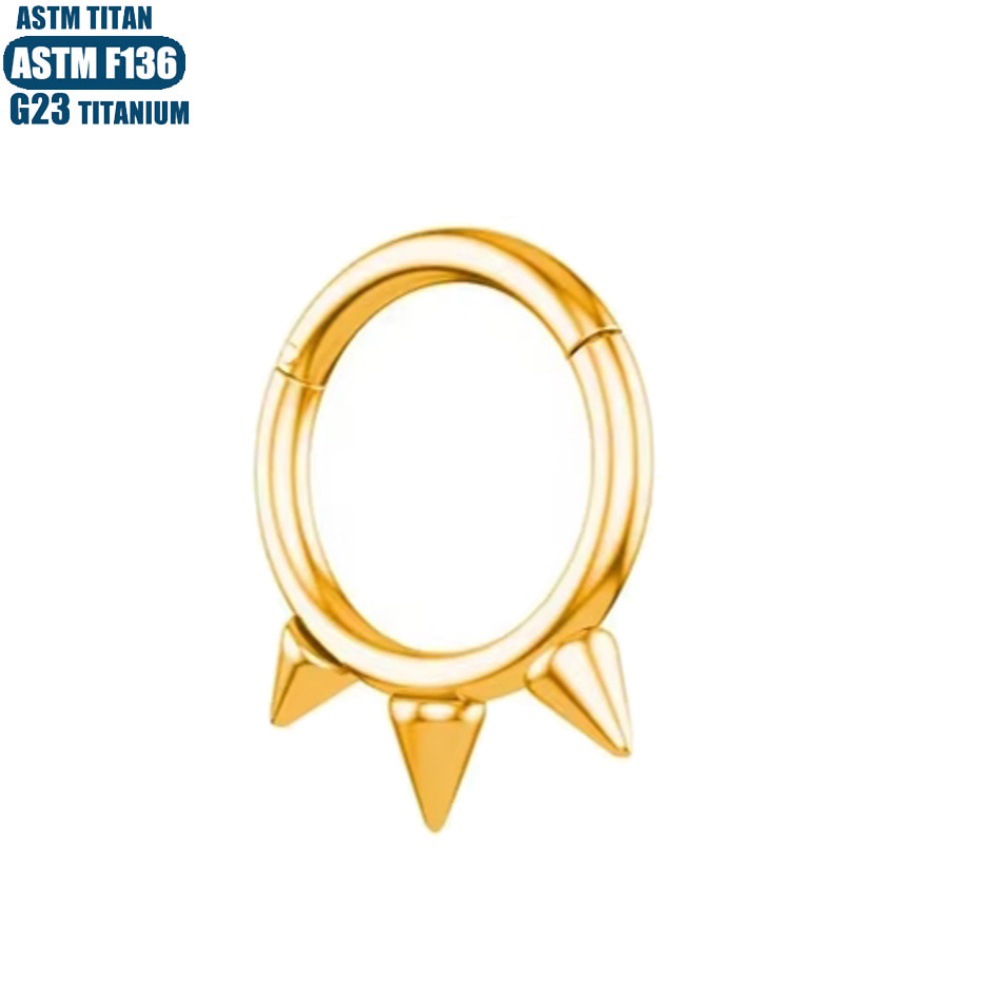G23 Titanium Seamless Nose Ring Pointed Closed Loop Septum Ring Ear Cartilage Hoop - Image 3