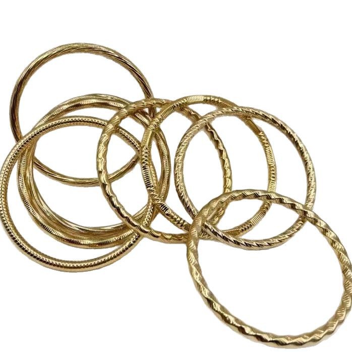 Gold Hollow Design Stainless Steel Bangle Bracelet for Women - Image 5