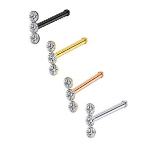 Cross-border 316L Surgical Steel Nose Ring Zircon Nose Nail Earrings Nose Nail Wholesale