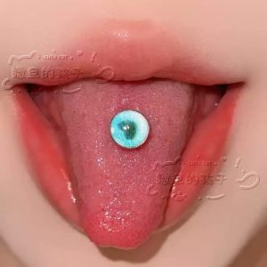 Satan's Child Matte Pink Tongue Barbell 316L Surgical Steel Drinkable Tongue Ring Piercing Jewelry