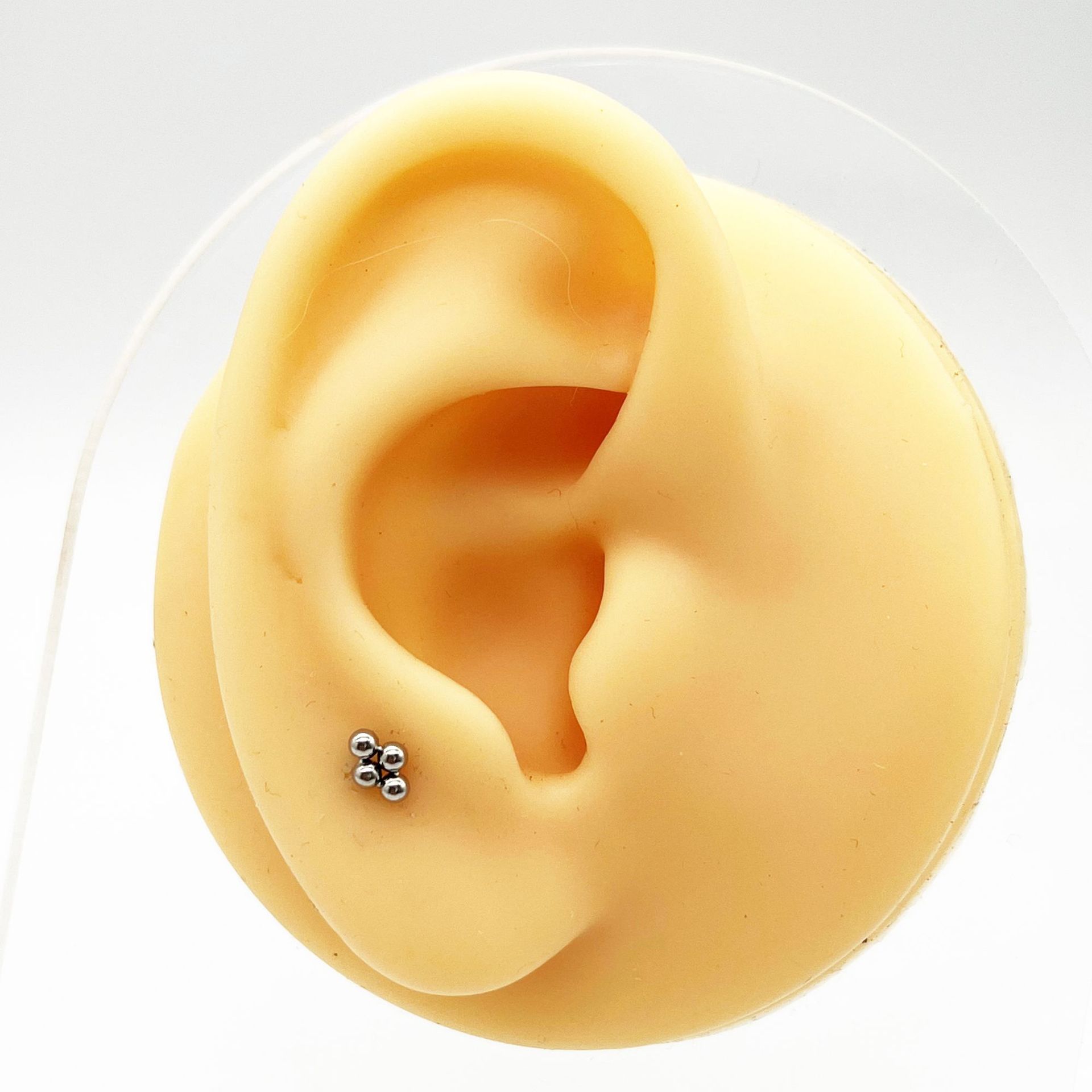 G23 Titanium Ear Nail Lip Nail Cross-border Hot Ear Nail F136 Titanium Alloy Piercing Jewelry Four Ball Ear Nail Nose Nail - Image 4