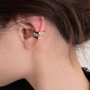 TikTok Style Exquisite Small High-End Zircon H Earrings for Women Fashion Niche Design Temperament Earrings