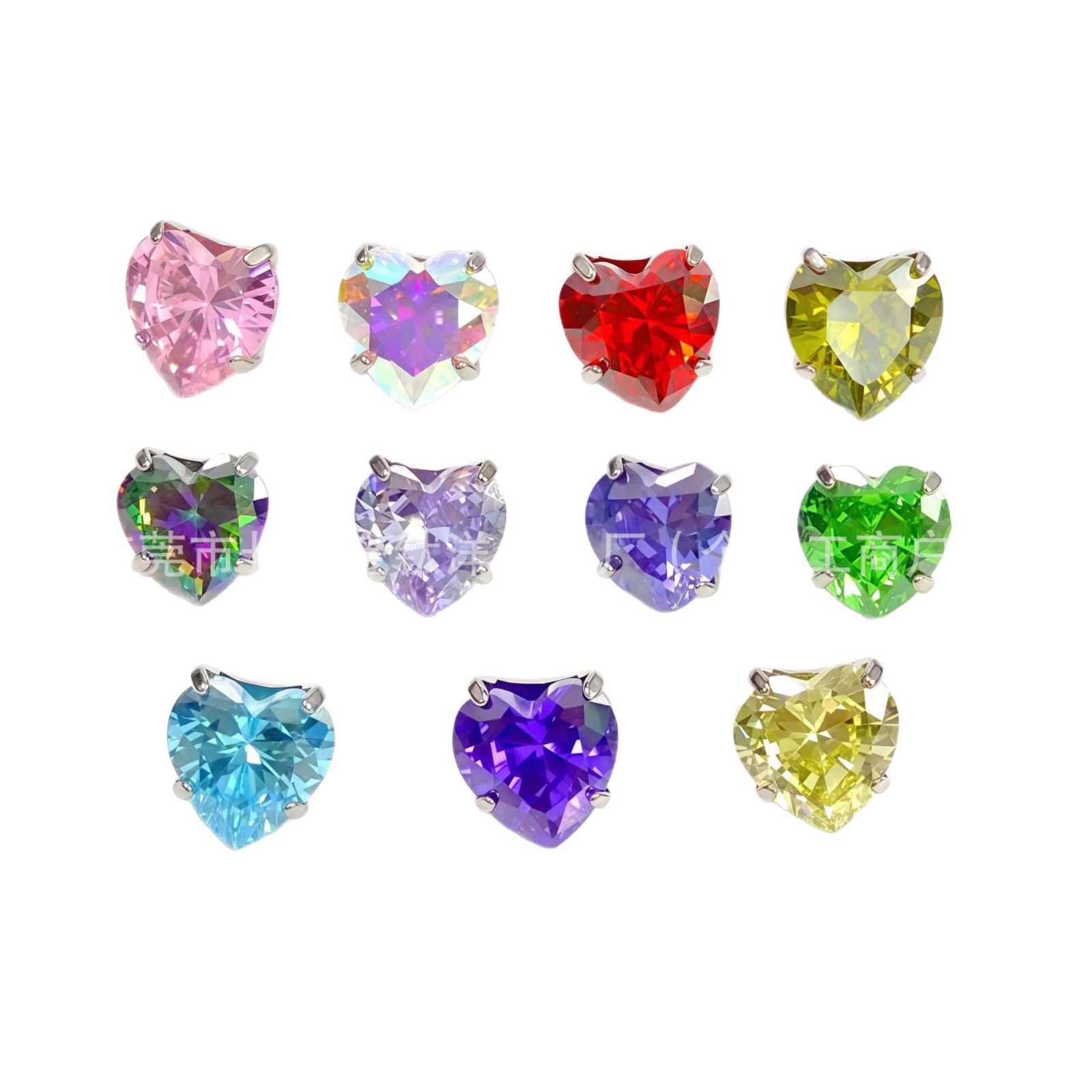 F136 Titanium Round Bottom Internal Thread Love Zircon Ear Nail Lip Nail Ear Bone Nail G23 Titanium Alloy Human Body Piercing Jewelry - Image 5