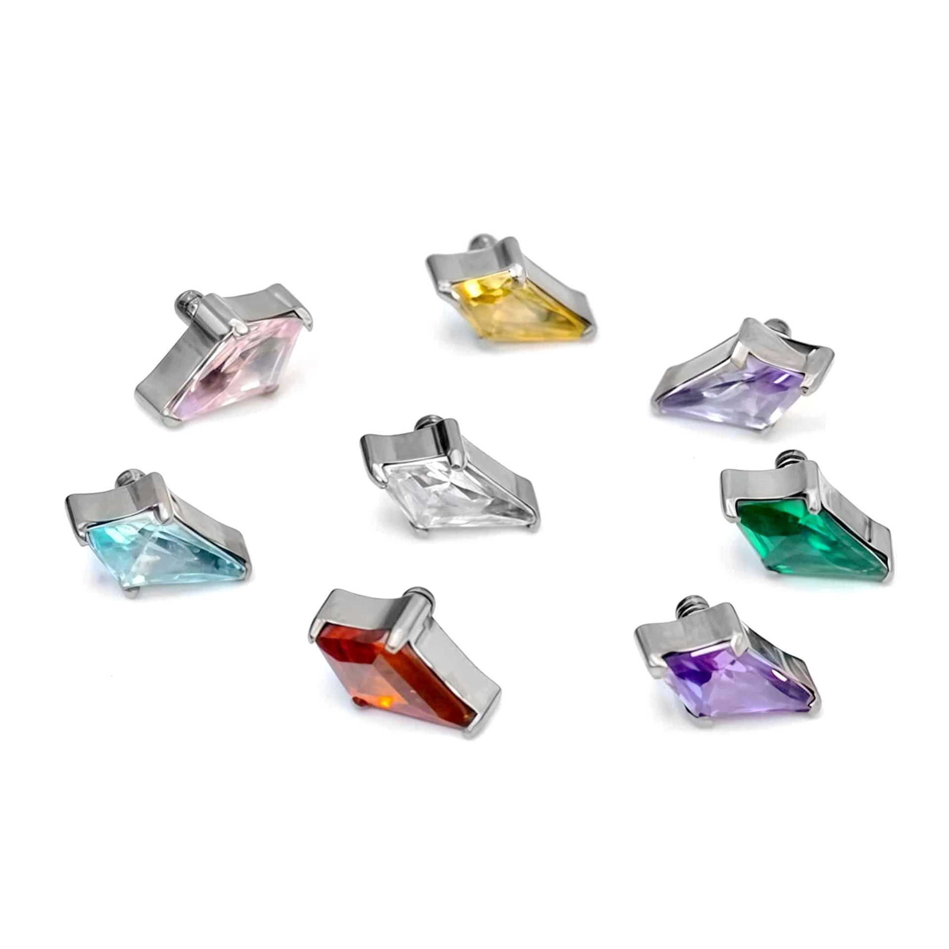 F136 Titanium Inner Tooth Kite 5A Zircon Lip Nail Nose Nail Ear Nail Ear Bone Nail G23 Titanium Alloy Body Piercing Jewelry - Image 5