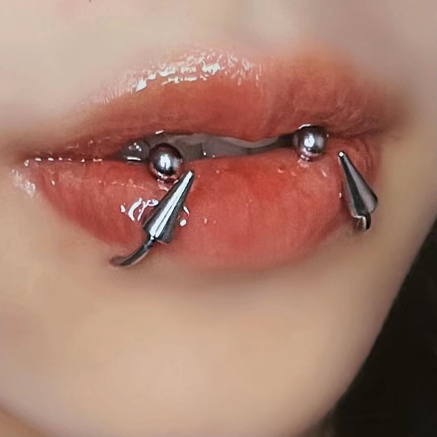 Punk Lips Lip Ring 12mm 1.2mm Horseshoe Labret Stud 316L Surgical Steel Cool Sweet Piercing Jewelry - Image 4