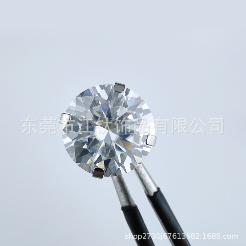 G23 Titanium Moissanite Labret Stud Ear Cartilage Piercing Jewelry Round Bottom - Image 4