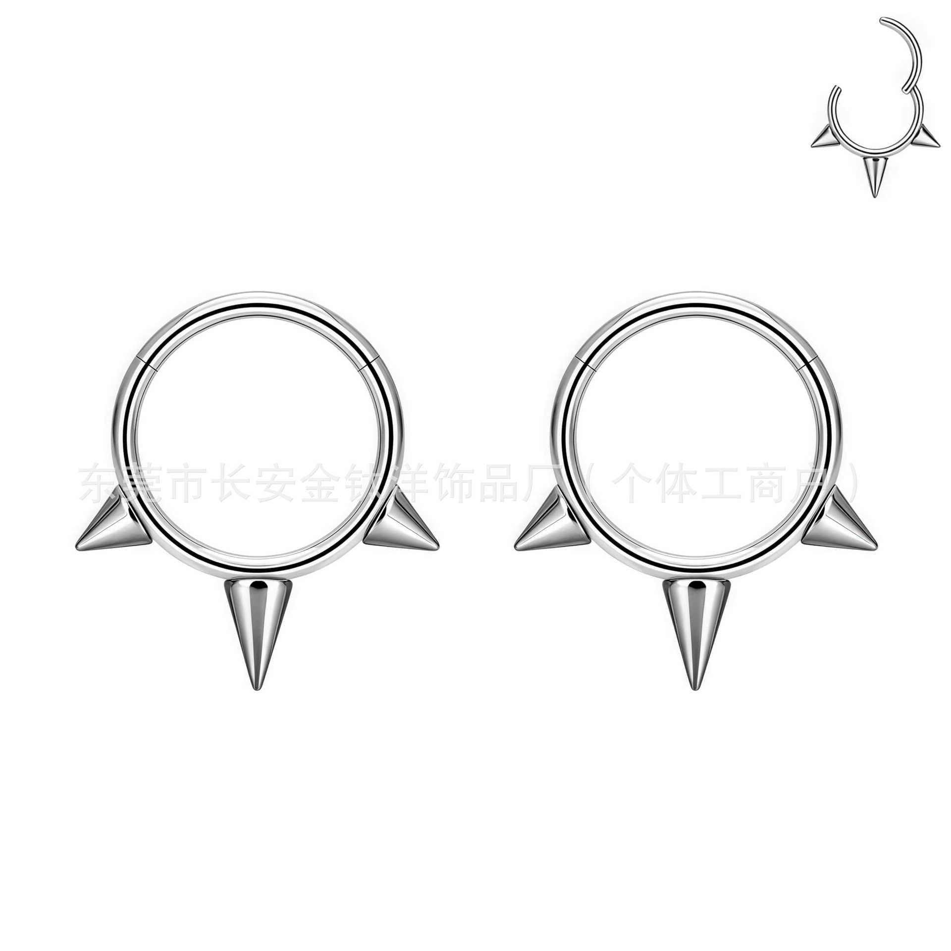 F136 Titanium Tip Closed Ring Nose Nail Lip Ear Stud G23 Alloy Body Piercing Jewelry - Image 5
