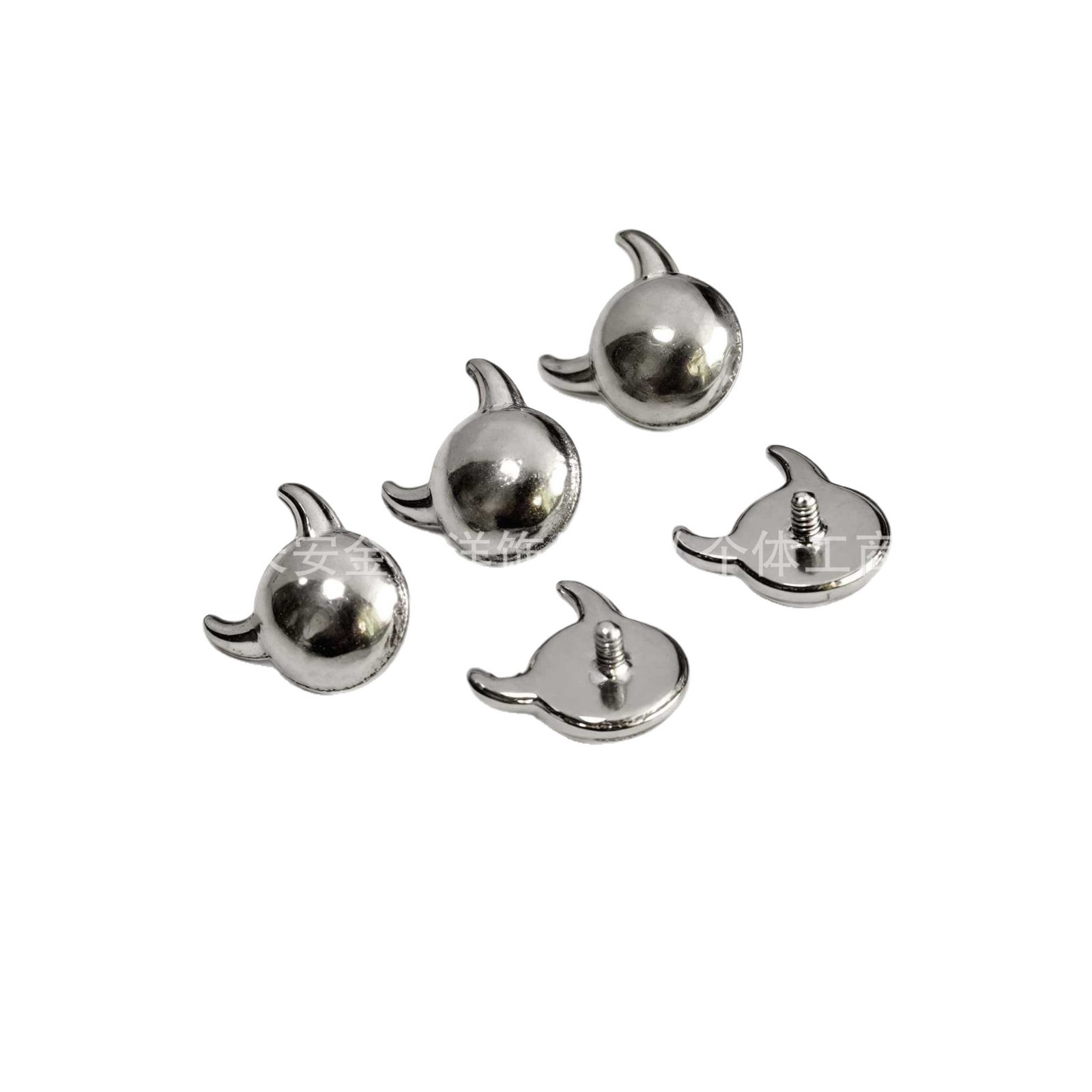 F136 Titanium Little Devil Head Horn Earrings Lip Studs Nose Studs Cartilage Ear Bone Stud Body Piercing Jewelry - Image 5