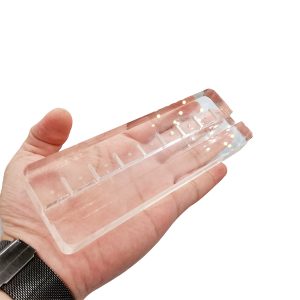 Acrylic Display Stand for Belly Button Rings 14g Navel Jewelry Storage 4 Slots High Permeability