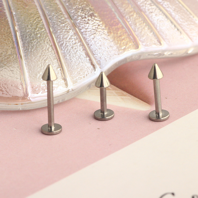 G23 Titanium External Thread Lip Stud 6-10mm Ball Tongue Barbell Flat Bottom Rod Earring Body Piercing Jewelry - Image 4