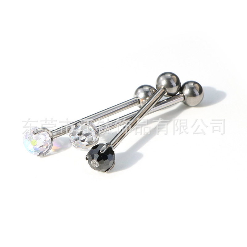G23 Titanium Tongue Barbell Super Flash Bouncy Ball Small Light Bulb Tongue Ring Piercing Jewelry - Image 5