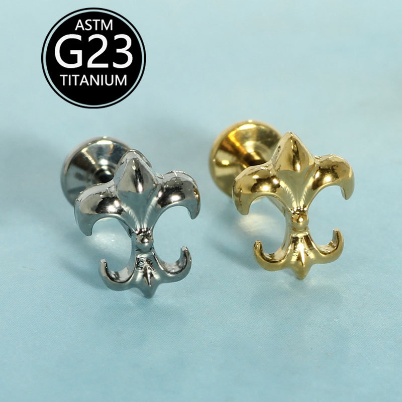 G23 Titanium Lip Nail Punk Style Anchor Ear Bone Nail 1.2mm 10mm Body Piercing Jewelry - Image 2