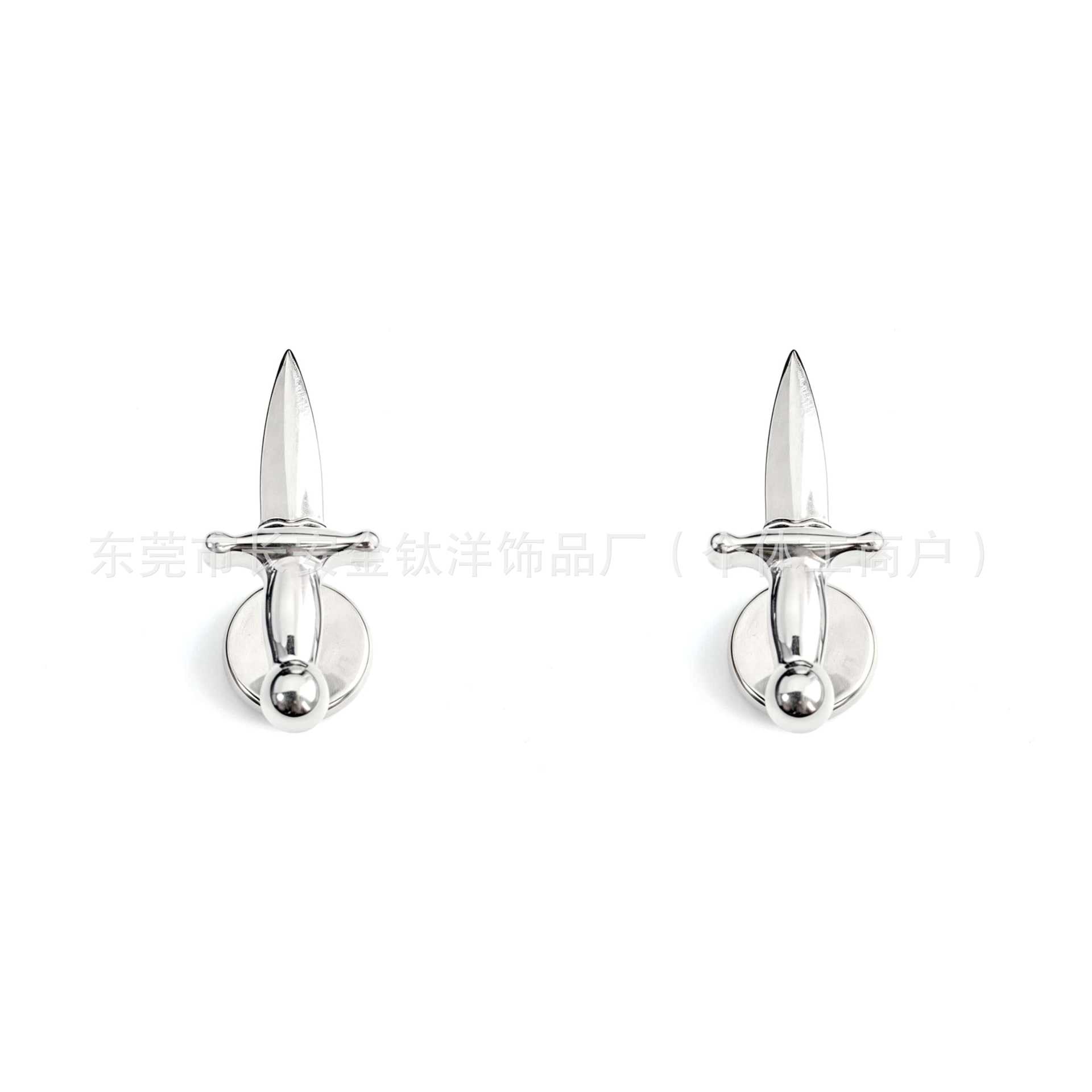 F136 Titanium Internal Thread Cross Dagger Lip Piercing Labret Stud 1.2mm x 14mm - Image 2
