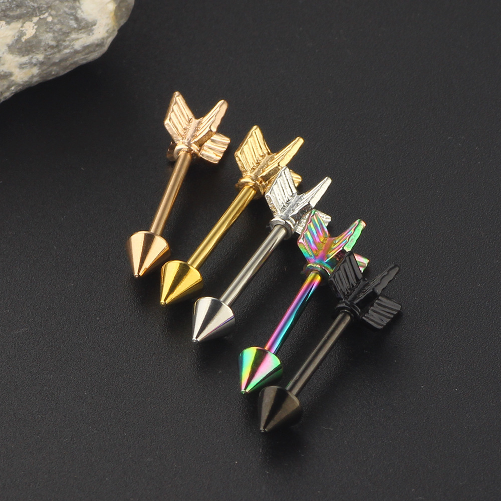16MM Nipple Rings Stainless Steel Nail Ring Piercing Jewelry Earrings Arrow Shape - Image 3