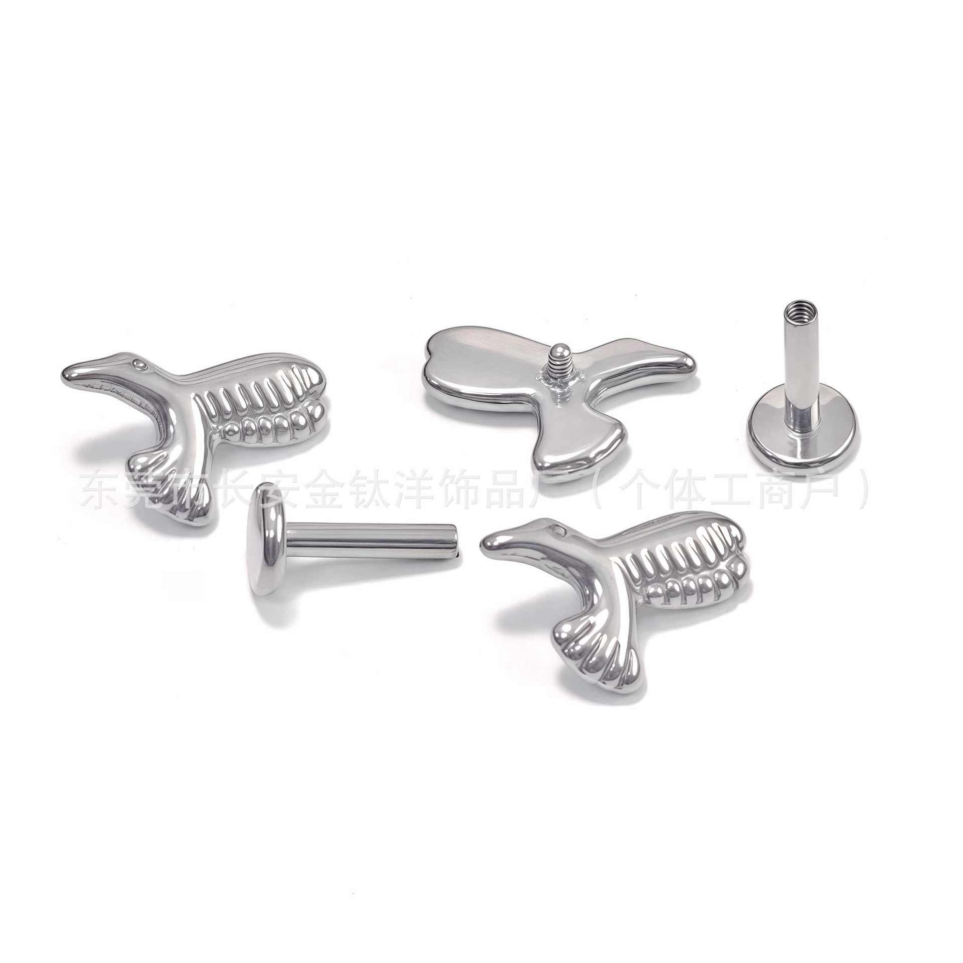 F136 Titanium Internal Thread Bird Earrings Nose Nails Ear Bone Nails Cochlear Nails G23 Titanium Alloy Body Piercing Jewelry - Image 3