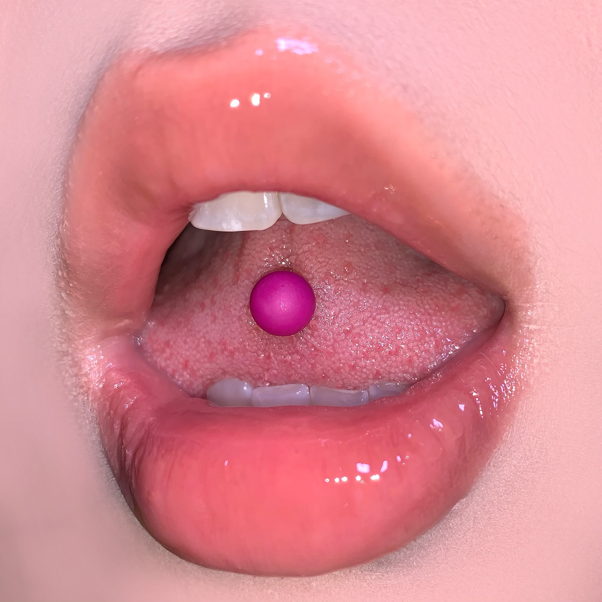 Frosted Acrylic Double Tongue Nail Six Colors External Thread Titanium Steel Tongue Barbell Piercing Jewelry Wholesale - Image 4