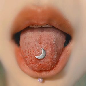 Hot Girl 12mm 1.6mm Titanium Steel Tongue Barbell Cool European and American Piercing Jewelry 2022 New
