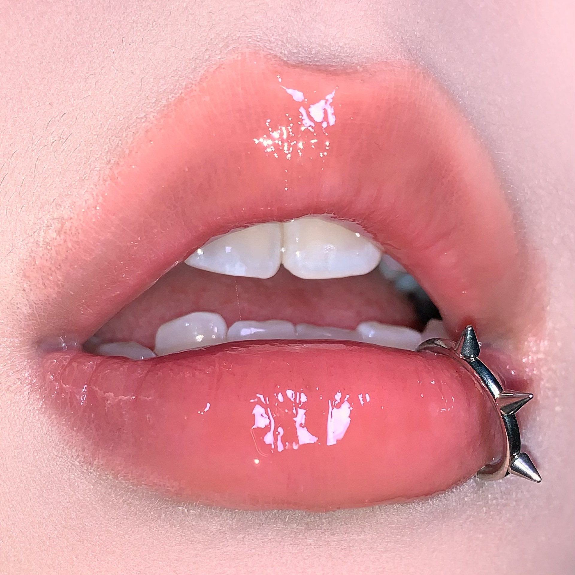 Wolf Tooth Pointed Lip Ring Seamless Titanium Steel Closed Hoop Piercing Jewelry Wholesale - Image 2